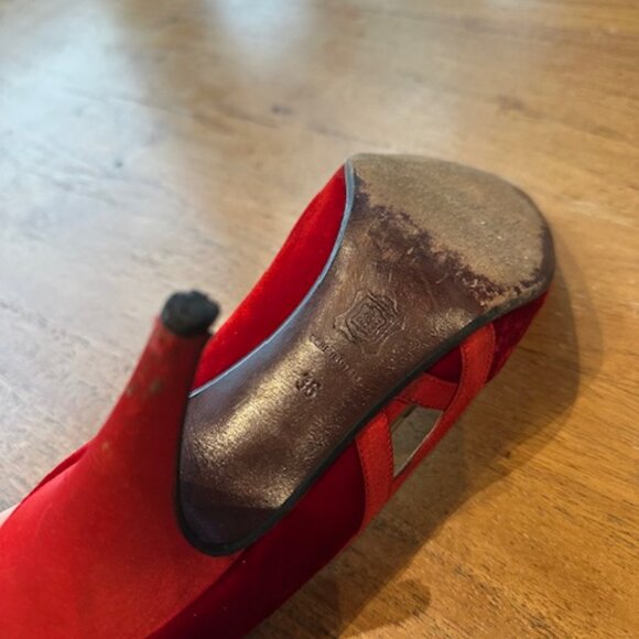 Vintage Gianni Versace Velvet Shoes - EU Size 36 - Picture 9 of 12